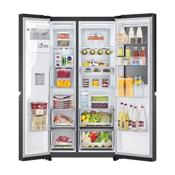 LG Side by Side Refrigerator Instaview Door-in-Door with Dispenser 674 Litres UVnano LINEARCooling ThinQ GR-X267CQES