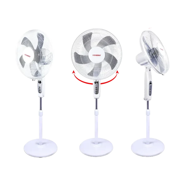 Stargold 16 Pedestal Fan Oscillating 60w Electric Stand Fan Sg-4041 White