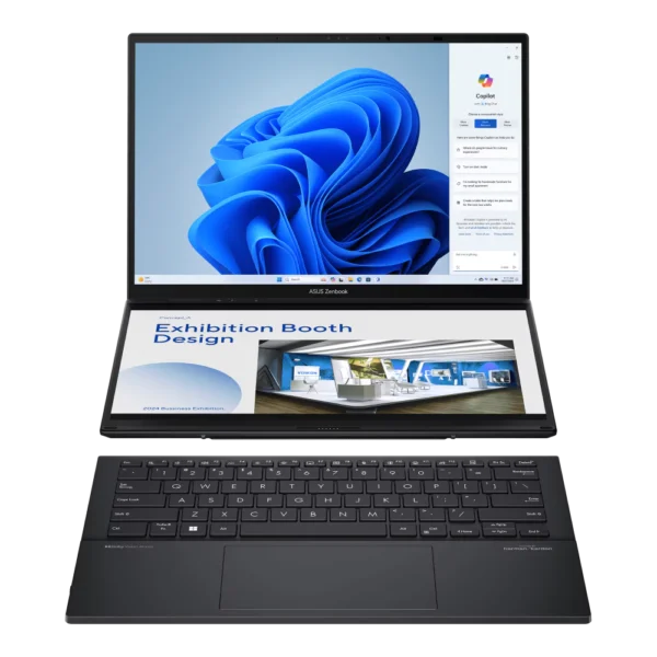 cf6tsn8irneoo9eg-66a90aa89efbb.webp Asus Zenbook Duo OLED (2023) Ultrabook – 1st Series / Intel Core Ultra 7-155H / 14inch 3K OLED / 1TB SSD / 16GB RAM