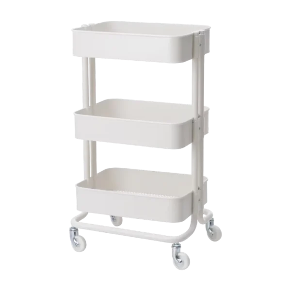 RÅSKOG Trolley, white, 35x45x78 cm