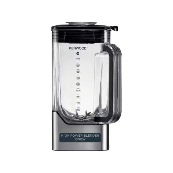 Kenwood Premium Power Blender 1500W With 2L Tritan Jar, 500ML Smoothie2Go Bottle & Lid, BLM91.640SS