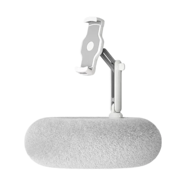 Soft Fabric Pillow Tablet Stand Height Adjustable Removable Washable Cell Phone iPad Holder for Watching Video On Bed Sofa Lap