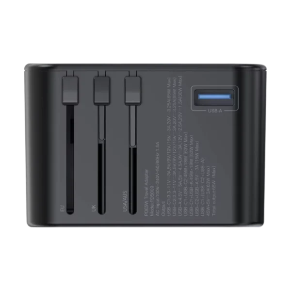 Choetech Travel Adapter Black